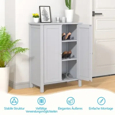 Cabinet baie lateral cu ușă dublă și raft reglabil
