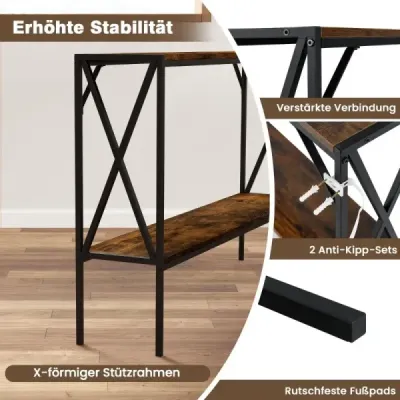 120 cm masa consola masa de intrare masa canapea ingusta cu cadru metalic geometric