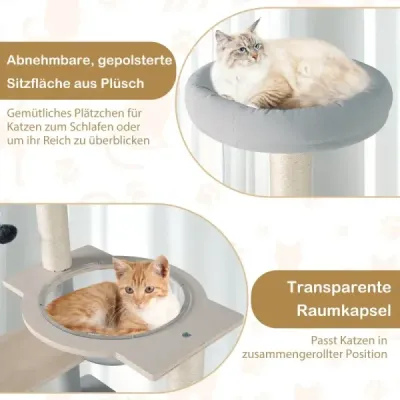 113 cm Scratch copac de mare modern cu platforma de vizualizare detașabilă și căţărat