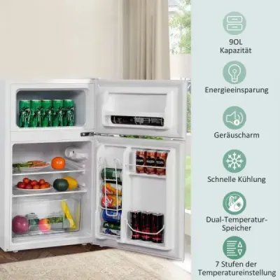 90L Congelator separat mini frigider Congelator compact 48,5 x 49,5 x 86 cm Alb