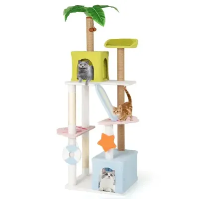 Scratch in design plaja cu 2 cathouses & view platforma cat turn cat tree