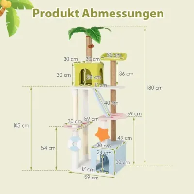 Scratch in design plaja cu 2 cathouses & view platforma cat turn cat tree