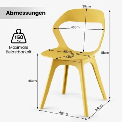 4 piese scaun bucătărie set sala de mese scaun set Scaune moderne 48 x 54 x 81 cm