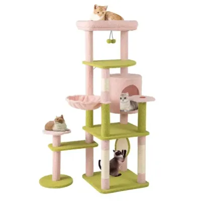 Scratch cu model floral & plus platforma caddled & cathouse cat tree