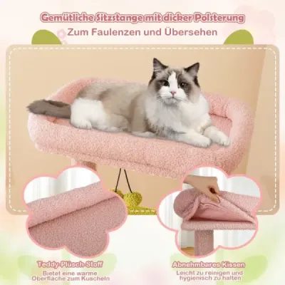 Scratch cu model floral & plus platforma caddled & cathouse cat tree
