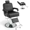 Scaun de coafor cu tetieră &amp; backrest &amp; pompa hidraulică 360° scaun de coafură de rotație