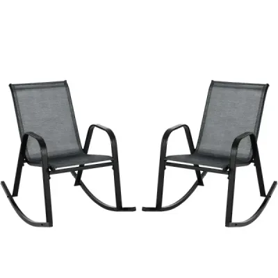 2 scaune de leagăn cu scaun pentru tesatura respirabil Swing Ergonomic Negru