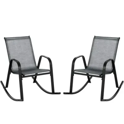 2 scaune de leagăn cu scaun de tesatura respirabil Swing Ergonomic Grey