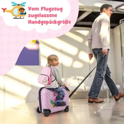 2pcs pentru copii + Backpack 12"+18" Carucior pentru copii cu role si inveliş rezistent la apa Flamingo