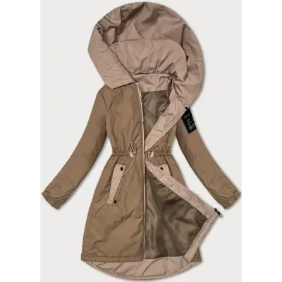 Dámska bunda S'WEST MODA8352 tmavobéžová