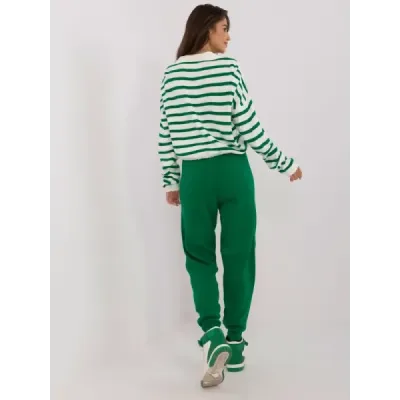 Verde rotund/cru cu dungi (0610)