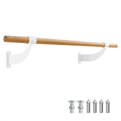 Bar de balet 120 cm lungime din lemn inclusiv. Montarea pereţilor Dance Rod Nature