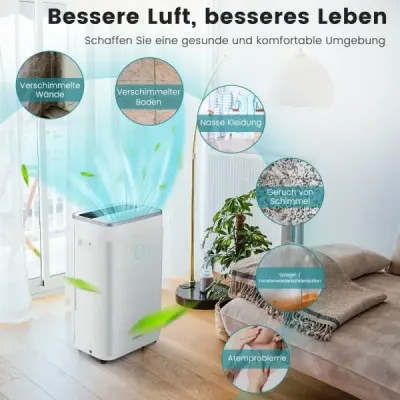 Dezumidificator de aer cu rezervor de apă de 6.5 L pentru până la 30 m2 25 l/zi