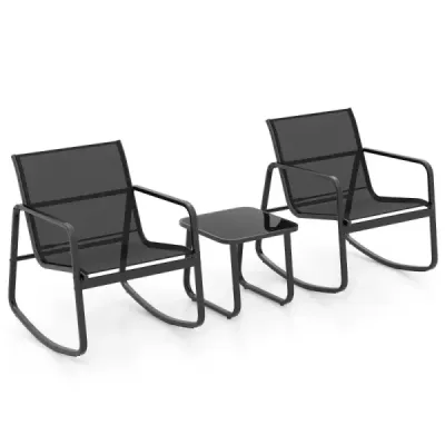 3-TLG. Set de 2 scaune & masa si miscare usoara Set gradina
