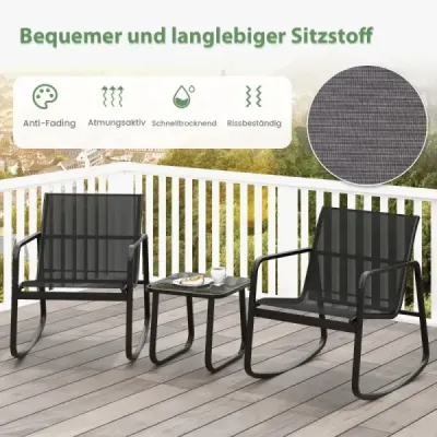 3-TLG. Set de 2 scaune & masa si miscare usoara Set gradina