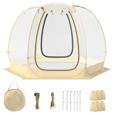 Cort transparent pop sus cort pentru 6-10 persoane cu 2 uşi mari rola cort sport pliabil