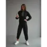 Costum de trening cu picioare și pantaloni negri (8262)