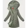 Tricou lung cu suport și glugă LHD gri (AMG-178)