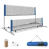 Badminton net cu stand cu minge de arc net reglabil cu 2 bile de arc &amp; sac de transport 420 x 102 x 89