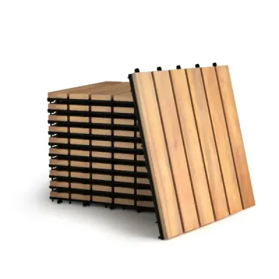 Etaj interior și exterior care acoperă 30 x 30 x 2,5 cm maro