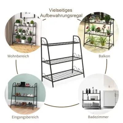 3 stick metal sta 81 x 35 x 82 cm negru
