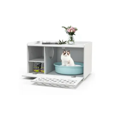 Cazare pentru WC-uri pisica multifunctionala dulap cu perna demontabil gaura interior pisica si clapa frontala