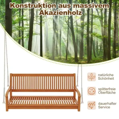 2-Sitzer balansoar banc de până la 360 kg Încarcabile verandă leagăn de lemn de salcâm