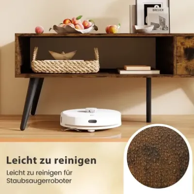 Masa de cafea cu camera de depozitare sertar deschis compartiment Masa din sufragerie 109 x 55 x 39,5 cm Rustic Brown