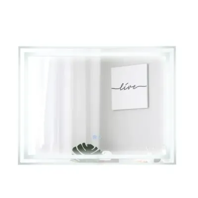 Oglindă baie LED cu iluminare 80 x 60 cm baie oglindă antimontare dreptunghiulare