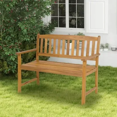 Banc de scaun pentru 2 persoane cu brat si spate 110 x 56,5 x 86 cm