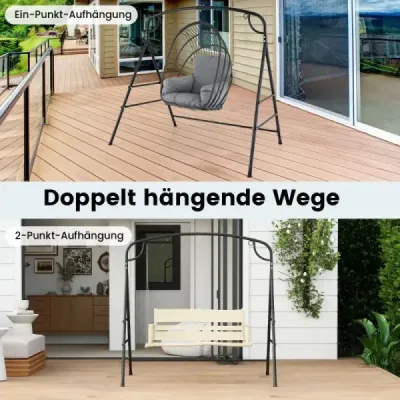 Swinging cadru cu 2 suspensii cadru pentru swing cuib negru