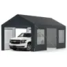 Carport cort garaj cu 8 pereți laterali detașabili și uși roll Cort de garaj