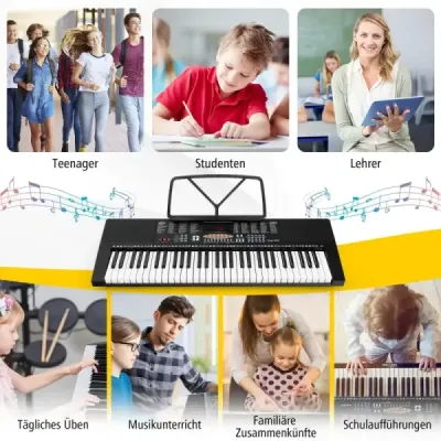 Keyboard Piano pentru începători cu 61 taste Digital pian cu 300 tone