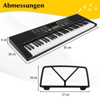 Keyboard Piano pentru începători cu 61 taste Digital pian cu 300 tone