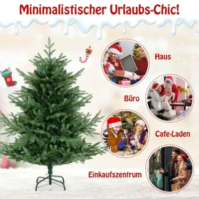 135 cm Brad artificial de Craciun cu iluminat Tannenbaum cu 160 de lumini albe si 8 moduri de lumina