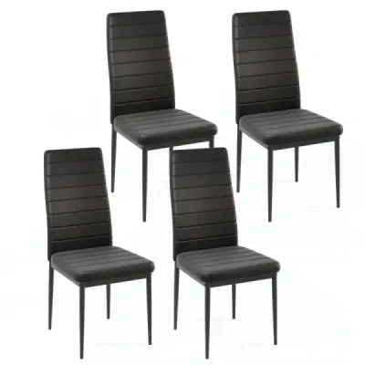 4 set Scaune dining capitonate cu spătar Scaune din bucatarie fara brat Scaune din piele
