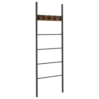 5 trepte raft scara cu 5 cârlige detașabile Rustic Brown