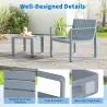 Set de mobilier de gradina cu 2 parti de balcon PP cu mobilier balcon de masa