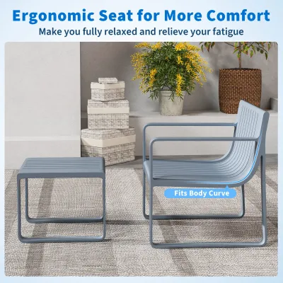 Set de mobilier de gradina cu 2 parti de balcon PP cu mobilier balcon de masa