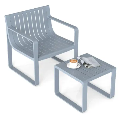 Set de mobilier de gradina cu 2 parti de balcon PP cu mobilier balcon de masa