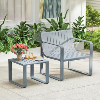 Set de mobilier de gradina cu 2 parti de balcon PP cu mobilier balcon de masa