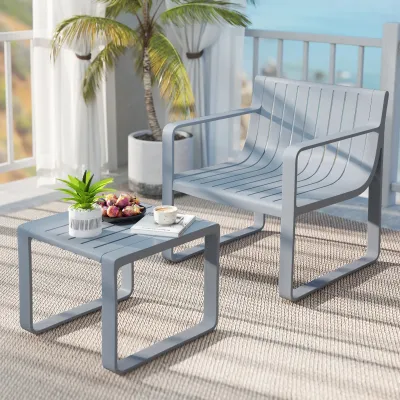 Set de mobilier de gradina cu 2 parti de balcon PP cu mobilier balcon de masa