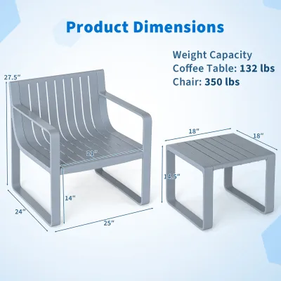 Set de mobilier de gradina cu 2 parti de balcon PP cu mobilier balcon de masa