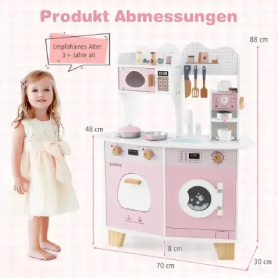 bucatarie pentru copii cu accesorii & filtru de cafea & cuptor cu microunde & bucatarie pentru copii