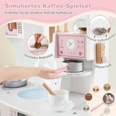 bucatarie pentru copii cu accesorii & filtru de cafea & cuptor cu microunde & bucatarie pentru copii
