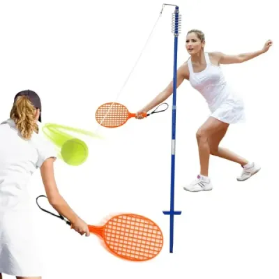 Set portabil Tetherball 3 etape de înălțime reglabil set cu Ball Twistball Set