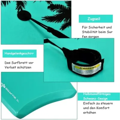 Bodyboard Bodyboard Board Swimming Board Surfboard Copii 83 x 47 x 5.5 cm Verde