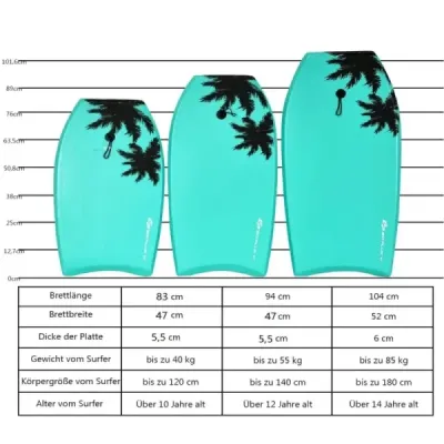 Bodyboard Bodyboard Board Swimming Board Surfboard Copii 83 x 47 x 5.5 cm Verde