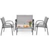 4 părți terasă mobilier set balcon terasă set grădină set grădină mobilier gri