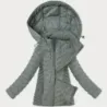 Jacheta de dama usoara cu capota detașabila J Stil menta (16M9230-156)